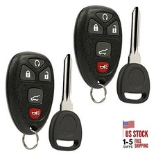 Key Fob Keyless Entry Remote with Ignition Key fits Chevy Suburban Tahoe 2-Pack