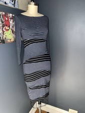 Anthropologie Bailey 44 Beryl Bandage Dress Blue Comfortable Stretch Bodycon M