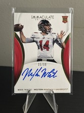 2018 Panini Immaculate Collection Collegiate #156 Mike White #/99 Auto