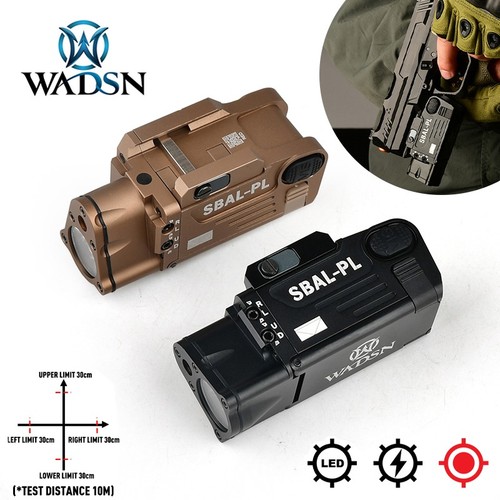 WADSN Metal SBAL PL Red Dot Laser Aiming Flashlight SBAL-PL Mounted Light Strobe - Picture 1 of 16