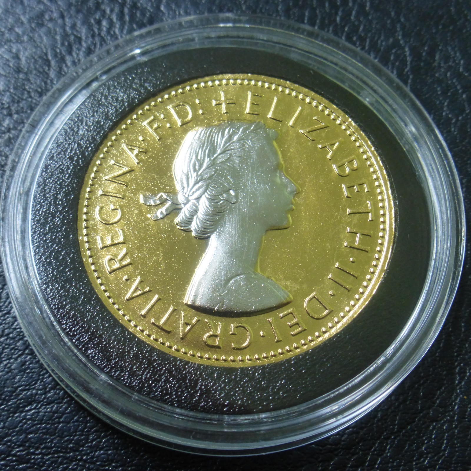 Queen Elizabeth II Gold & Silver Layered One Penny Coin