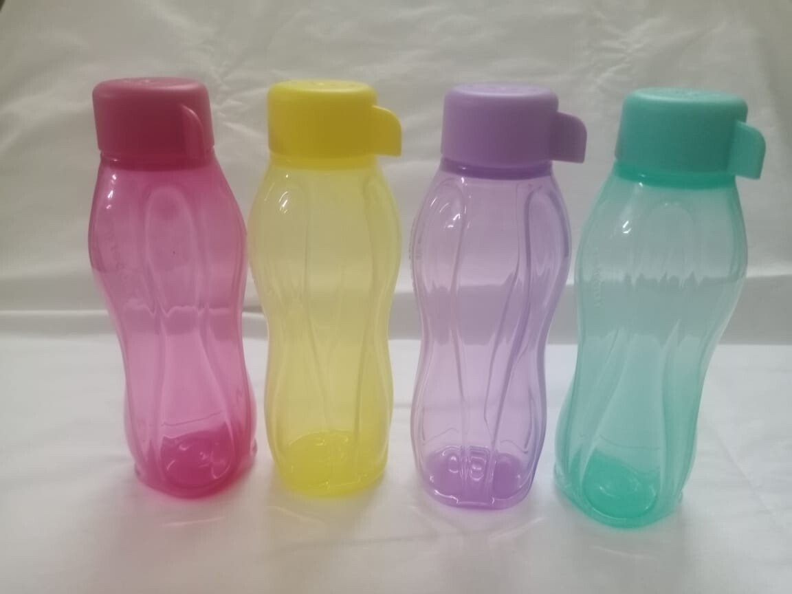 TUPPERWARE NEW LIPTOP LID MULTICOLOR 310 ML KIDS WATER BOTTLE SET OF 4