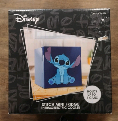 Disney Stitch Mini Fridge Thermoelectric Cooler - Holds Up To 6