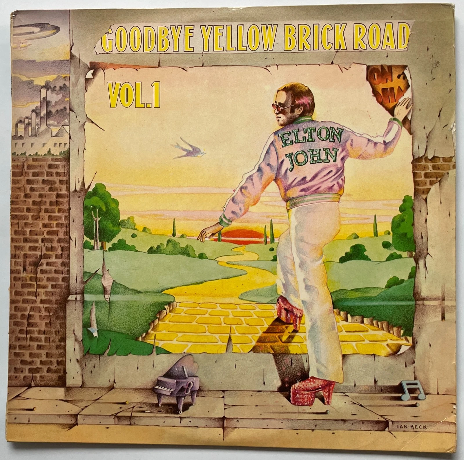 Elton John Goodbye Yellow Brick Road Vol 1 Vinyl LP DJC 3022 + Lyric Insert