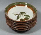 Set of 6 Stangl ORCHARD SONG Berry Dessert Sauce Bowls VTG Hand Painted 5.5 in