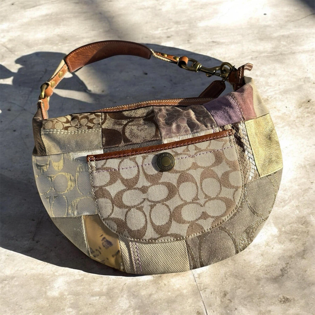 Coach Patchwork Hobo Bag Brown Bags & Handbags for Women for sale