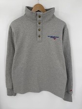 League SMU Mustangs Men’s 1/4 Snap Sweater Jacket Pullover Gray Size Medium
