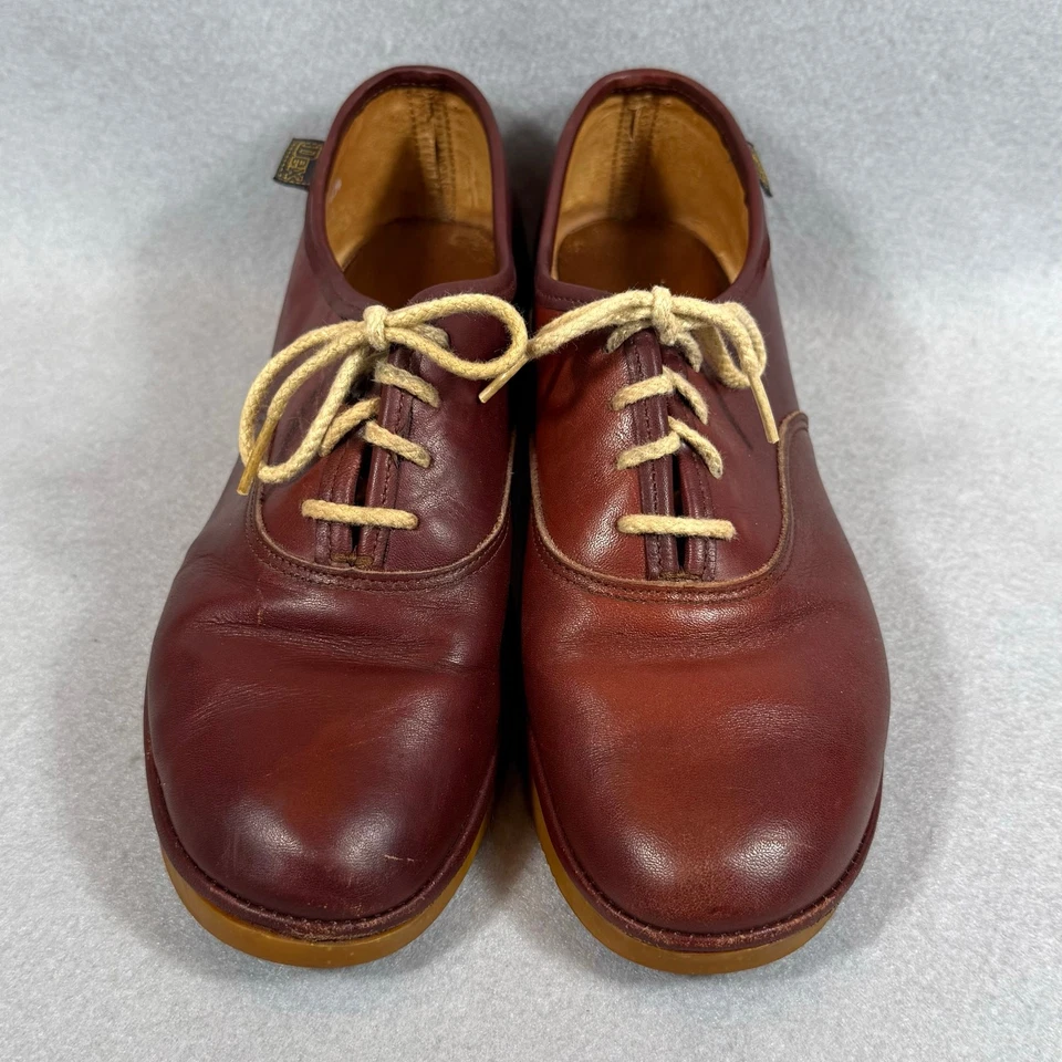 Zapatos Oxford Dexter de cuero rojo marrón vintage para mujer talla 10 M Foto 3 de 4
