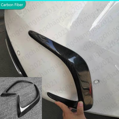 For Benz W205 C205 C63 AMG Coupe REAL CARBON Rear Bumper Splitters Canard Fins