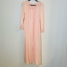 Vintage Shadowline Peignoir Set Womens Small Pink Robe Nightgown Set NOS NWT