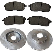Front Disc Rotors + Ceramic Brake Pads For 2007-2012 Nissan Sentra Versa Cube US