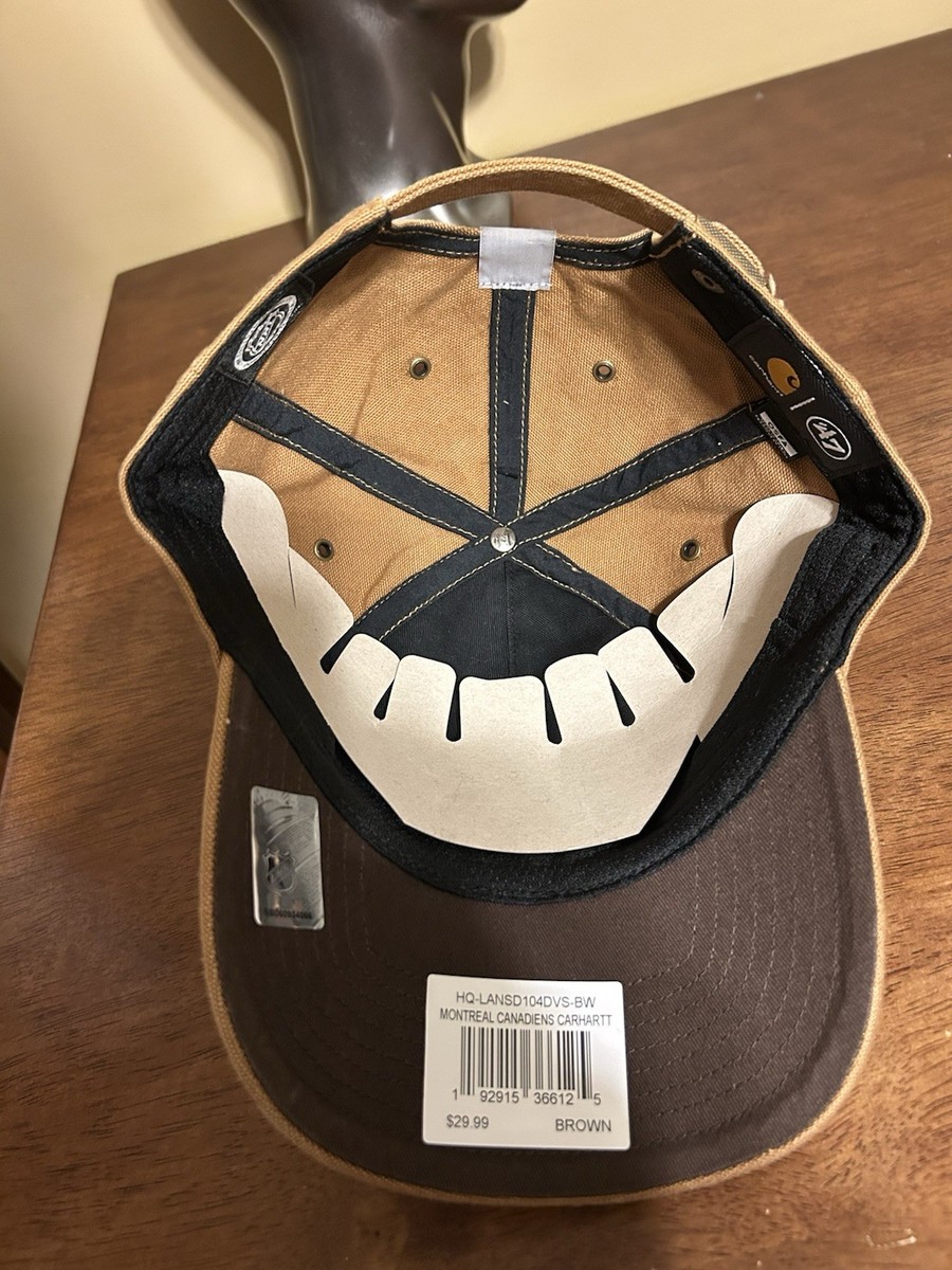 Montreal Canadiens Carhartt x '47 Clean Up Hat Duck Cloth Brown