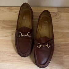 Cole Haan Brown Leather Bit Loafers Made in I...