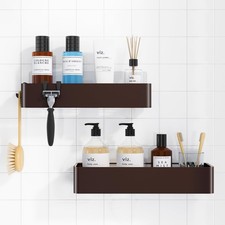 Kitsure Shower Caddy 2-Pack, Adhesive, Rustproof Metal Shelves, No Drill