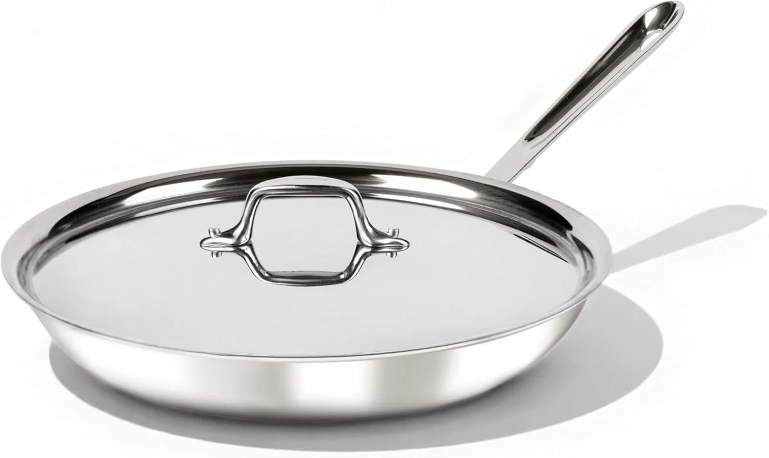 D3® Stainless Steel 12 inch Frying Pan With Lid- Made in the USA- The Original B