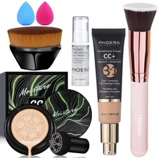 Mushroom Head Air Cushion CC Cream Natural Foundation,Phoera CC Cream Foundation