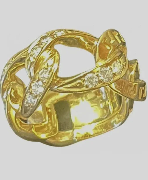 gianni versace solid gold ring 18K and diamond eBay