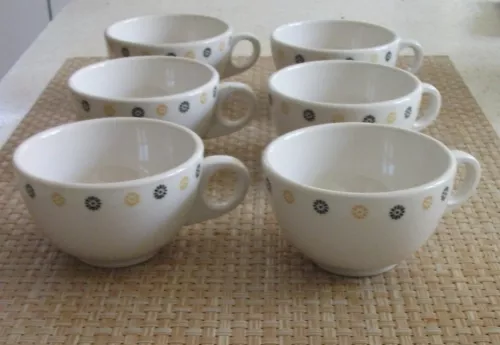 Vtg Homer Laughlin Best China Retro Restaurant Ware Mug Set USA