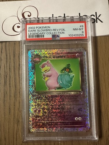 PSA 8 - Pokemon DARK SLOWBRO 8/110 Reverse Holo - LEGENDARY COLLECTION