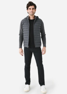 NEW PETER MILLAR Crown Crafted Alpine Hooded Cardigan in Gray Size XXL. $995 