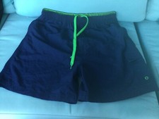 MEN'S BLUE GREEN SWIM SHORTS COMFORT LINER 5 pockets Free Shipping