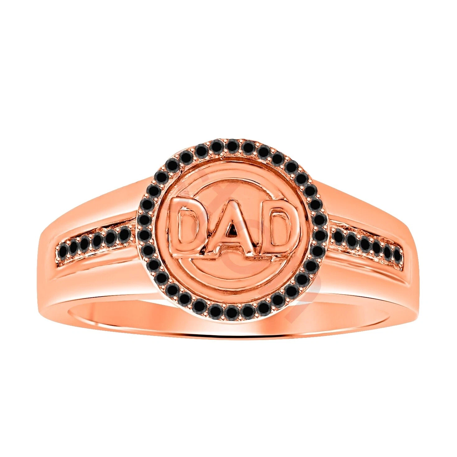 Espinela Negro Anillos de banda para De hombre