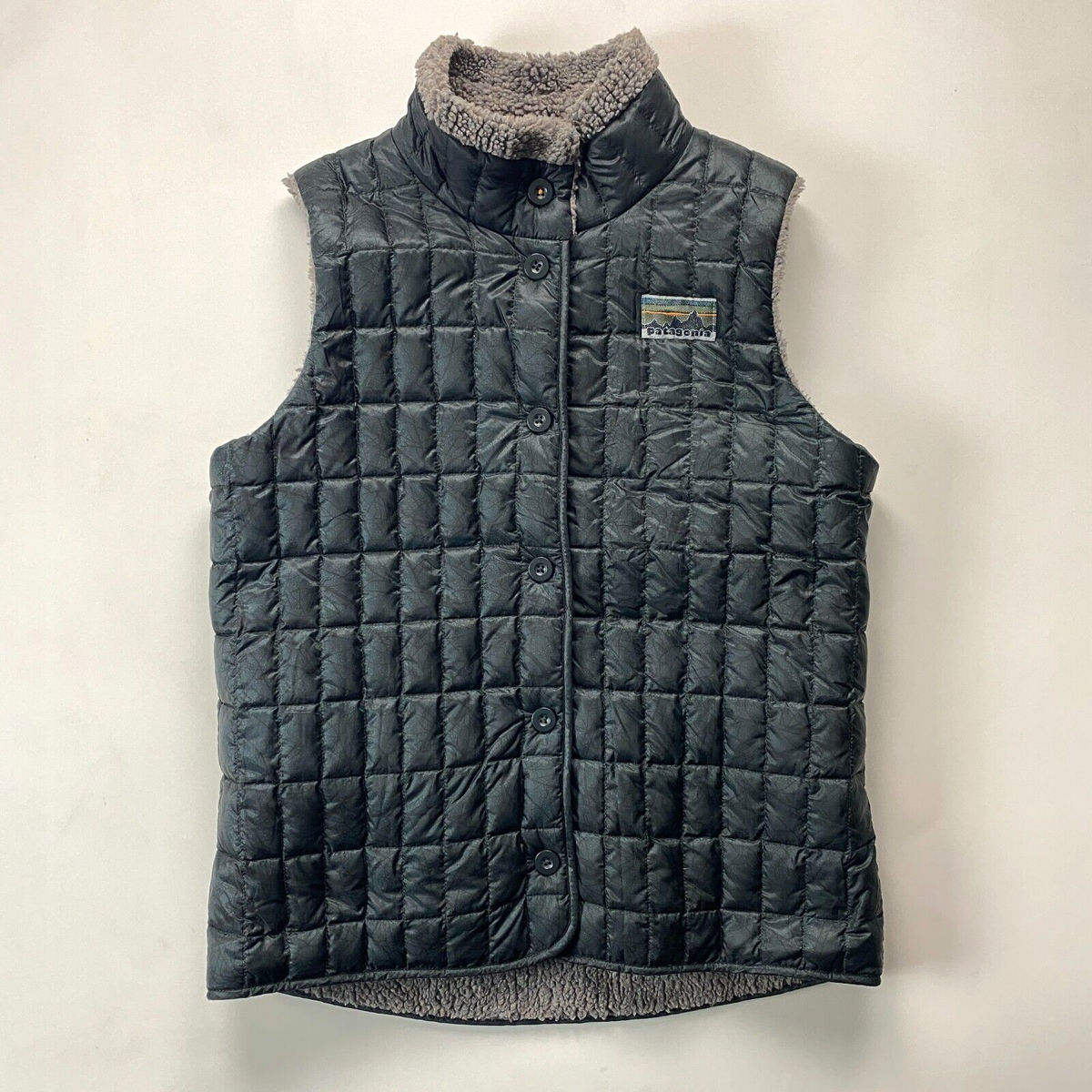 Patagonia Recycled Down Deep Pile Fleece Vest Womens Medium