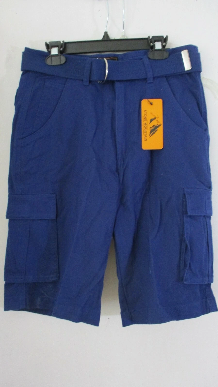 STONE MOUNTAIN~Blue CARGO SHORTS with BELT~MEN's 28~NWT