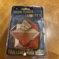 Brain Teaser 3-D Interlocking Real Wooden Puzzle Casse-Tete NEW Ages 6