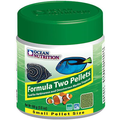 Ocean Nutrition Formula Two Pellets SMALL 100 grams Marine Fish Food 3.5 oz
