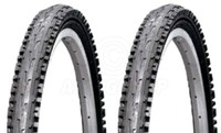 2 Fahrradreifen - Schwarzes Mountainbike - 26 X 1,95 - Hochwertig
