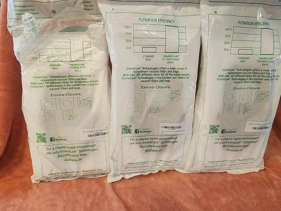 9 EnviroCare A890 Anti Allergen Vacuum Bags for Hoover Platinum Uprights Type Q - Image 4 of 4