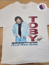 Vintage Toby Keith A Lot More Action Cotton White S-4XL Unisex Shirt MI238