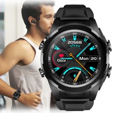 Smart Watch Men Women Bluetooth Call Wristwatch Wireless Headset Stereo Earbuds