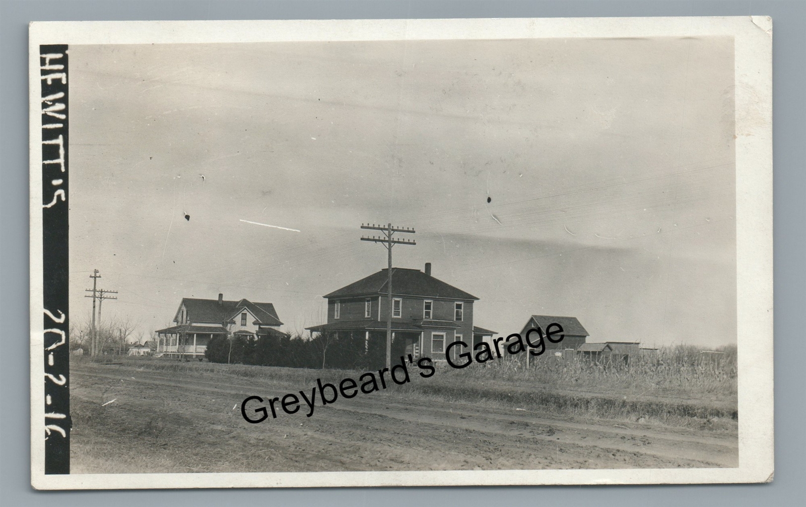 RPPC Hewitt's Neighborhood Houses GRAND ISLAND NE Nebraska Real Photo