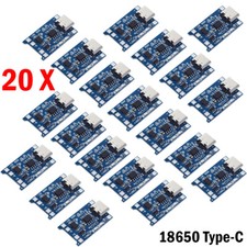 20PCS TP4056 5V 1A USB Type-C Lithium Battery Charging & Protection Board USB-C