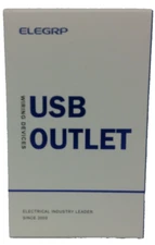 ELEGRP USB Outlet 20A 125V AC Wall Charger with USB Ports R1620D40-WH