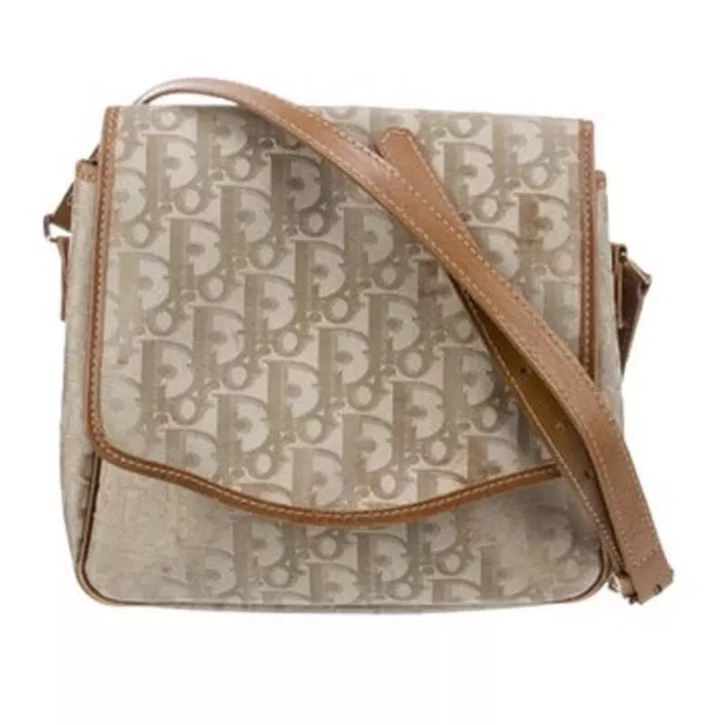 Sac bandoulière Christian Dior Neutre Toile Diorissimo