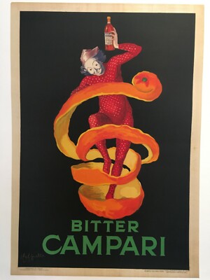 Original Vintage Poster Campari Spiritello Liquor 1921 by Leonetto