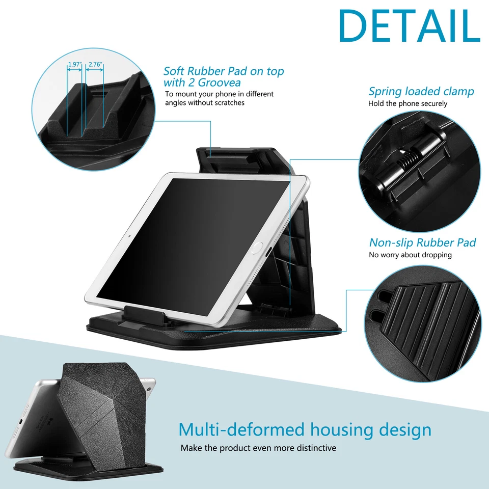 3in1 Universal Car Sticky Non-Slip Dashboard Holder Tablet Cell Phone GPS Mount - Image 2 of 4