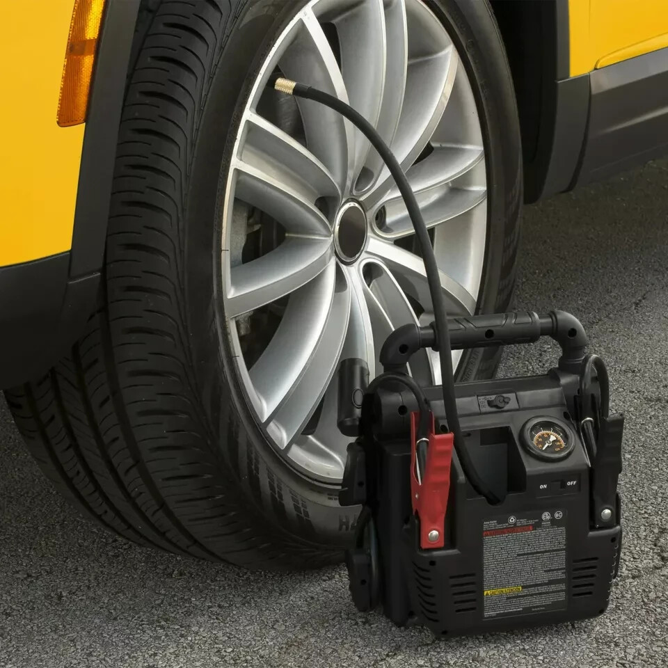 Portable Jump Starter Compressor Power Pack w/ Car Battery Jumper Box 3