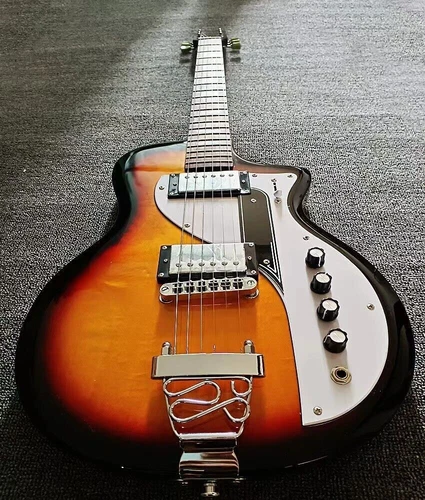 Electric Guitar Airline Twin Tone Guitar  Sunburst- Supro Dual Tone Tribute