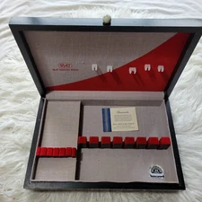 1847 Rogers Bros Silverware Wooden Storage Box Art Deco Flatware Chest 