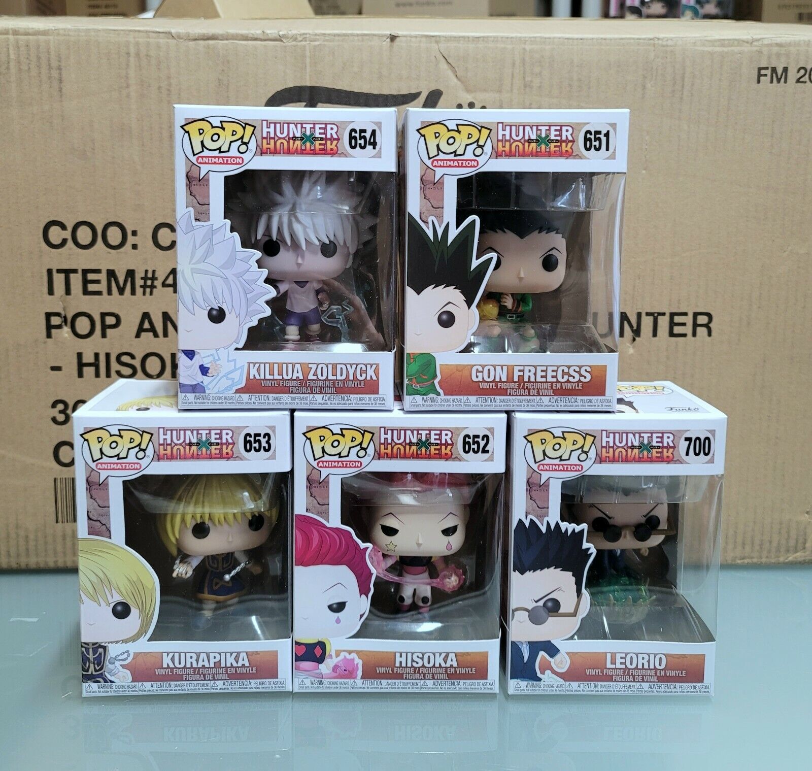 FUNKO POP HUNTER X HUNTER SET OF 5 GON LEORIO HISOKA KILLUA KURAPIKA FIGURE