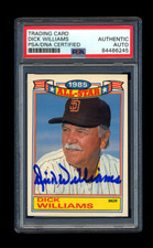 DICK WILLIAMS SIGNED 1986 TOPPS GLOSSY ALL STARS PSA/DNA AUTOGRAPHED HOF PADRES