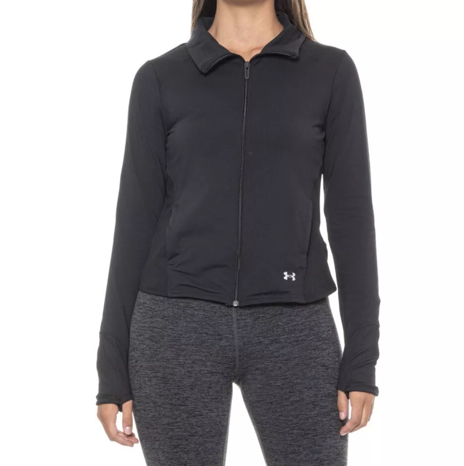 Under Armour Women’s Meridian Jacket Black/Metallic Silver LG (US 12-14