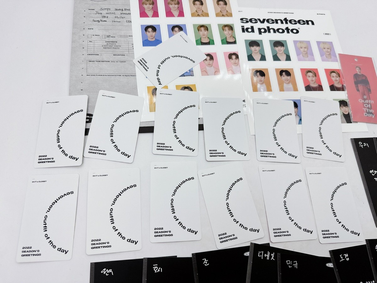 SEVENTEEN 2022 Seasons Greetings Official Photo Card set Outfit Of