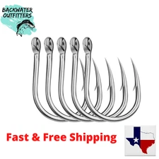 Big Game Jigging Hooks High Strength Stainless Steel Sizes 1/0 -- 9/0