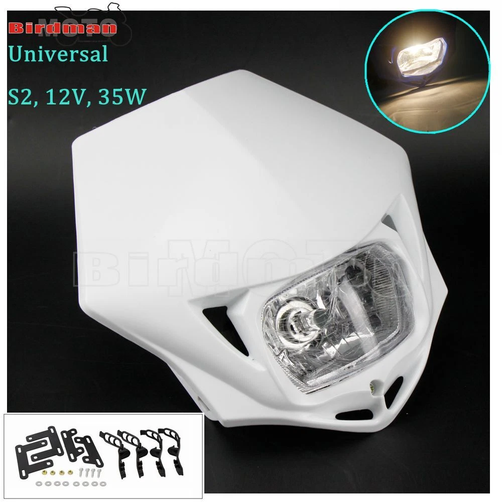 Dirt Bike 12V Headlamp White Enduro Head Light For Yamaha