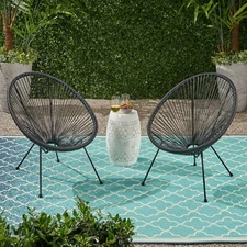 Major Outdoor Hammock Weave Chair with Steel Frame (Set of 2)